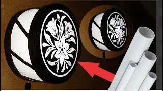 how to make amazing wall light decoration | PVC pipe decoration ideas  #zainamazingideas