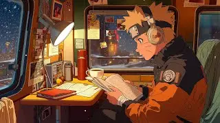 Winter Night Study 🌙 Anime Lofi Hip Hop | Cozy Train Cabin, Snowy City & Deep Focus Vibes