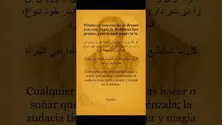 Goethe (گوته&lrm;) on Boldness and Action #Goethe #Philosophy #Wisdom