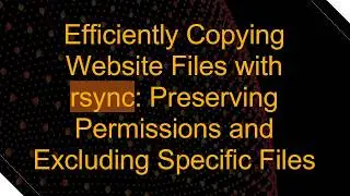 Efficiently Copying Website Files with rsync: Preserving Permissions and Excluding Specific Files