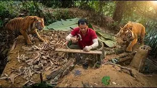 Timelapse: Building a Dugout Shelter to Survive Wild Animal Attacks