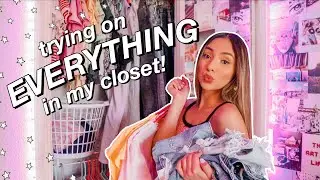 TRYING ON EVERYTHING IN MY CLOSET 2020!! brandy melville, princess polly, urban outfitters, etc.