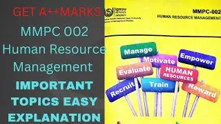 MMPC -002 HUMAN RESOURCE MANAGEMENT IMPORTANT TOPIC#ignou #mba #mmpc2 #ignou_mba #ignou_study_points
