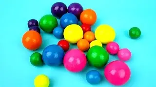 Learn & Sizes Colours with Gumballs! Candy Color Lesson!