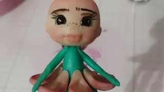 Ni&ntilde;a flor de pasta flexible ( modelado de carita y elaboraci&oacute;n de cuerpo )