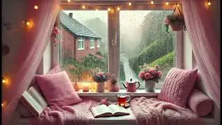  🎬Rain Sounds on the Window🌧️Cozy Reading Nook | 1 Hour 14 Minutes of Relaxing Rain for Sleep&Study🎧