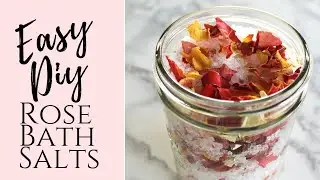 DIY An Indulgent Salt Bath w/ Fresh Rose Petals