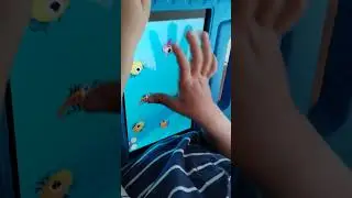 3 year old plays bug smash game on tablet #shorts #bugsmash