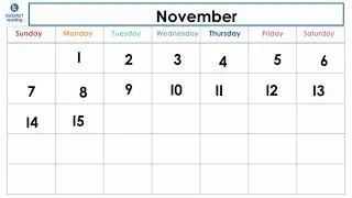🦃 November 2021 Calendar For Your Kids