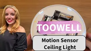 TOOWELL Motion Sensor Ceiling Light | Easy Install Battery Motion Indoor Outdoor Light