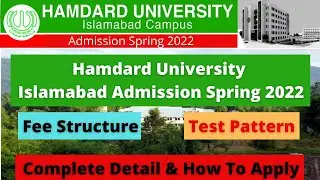 Hamdard University Islamabad Admission Spring 2022