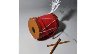 how to make mini dhak || Durga Puja Special Craft Idea || DIY Chhota dholak ( instrument)🥁🥁