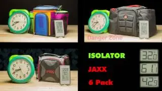 Isobag vs. JAXX vs 6 Packbags Temperature Comparison