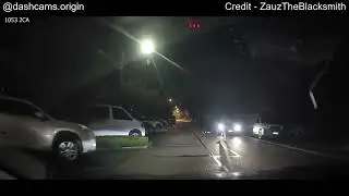 Unexpected Jump: Woman's Close Call in Traffic! #dashcams