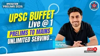 | Economy - 2024 PYQ | UPSC Buffet LIVE 🔴 | Real-Time PYQ Solving with Arshad A |1 PM Live |