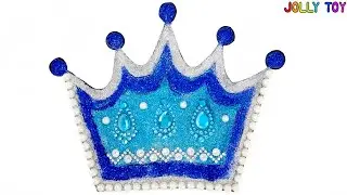 How to draw Princess Crown for Kids - Princess Crown Drawing, Painting, Coloring for Kids & Toddlers