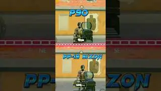 🔥🥵P90 vs PP-19 Bizon🥶🎯#shorts #youtubeshorts #pubgmobile