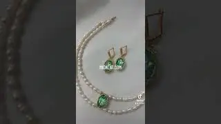 MICKLAT - Handmade Women&rsquo;s Natural Fresh Water Pearl Necklace Set with Premium Crystals.