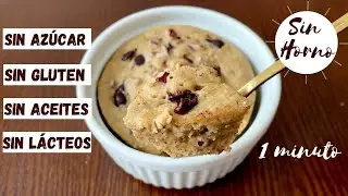 TORTA de BANANO 😍 de 3 Ingredientes - SIN HORNO | Mugcake Esponjoso y Saludable
