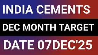 INDIA CEMENTS STOCK LATEST NEWS 7DEC'25/INDIA CEMENTS SHARE LATEST ANALYSIS WITH TARGET FORECAST 