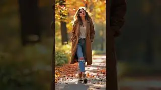 Autumn Layers: Camel Coat & Ripped Jeans | outfit ideas