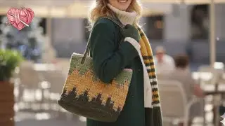 Crocheted Winter Bag with Polyester Raffia 👜 Winter  Bag 🛍️ Tutorial #diy