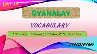 DAY 14 || WORD MEANING || SYNONYMS || FOR ALL COMPETITIVE EXAM #SSC #BANKING #MANAGEMENT #DEFENCE