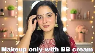 Natural Glow!Makeup with BB cream for every skin type in low budget #grwm #makeup #acne #skincare 