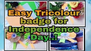Easy Tricolour badge for Independence Day..! #independenceday2020 #15August2020 #Indianindependence