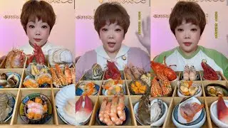 Eat shrimp 🦐🦐🦐 oysters Seafood  shrimp🦞 eggs shrimp 🦐#lopster #seafood #chinesefood