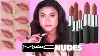 THE BEST MAC COSMETICS NUDE LIPSTICKS FOR MEDIUM, INDIAN, TAN, BROWN SKIN TONE NC35-NC40 | Swatches