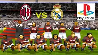 Winning Eleven 2002 Gameplay || Milan vs Real Madrid - Duckstation PS1 on PC - Full Game [4K60]