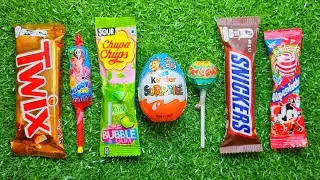 ASMR Most Popular Candys / some lots of colorful rainbow lollipop candy / unpacking chocolate eat