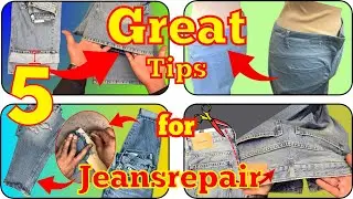 good tip for jeans repair (shorting waistband) for beginners.