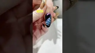Beautiful peacock nails#solwink #nailart peacock #cateyegel #fyp #nailtutorial