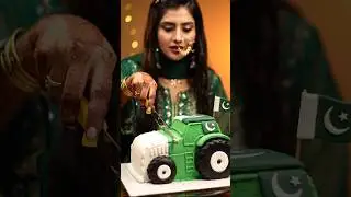 Celebrating Independence Day with a unique Pakistani tractor cake #shortsfeed #cake #chocolate