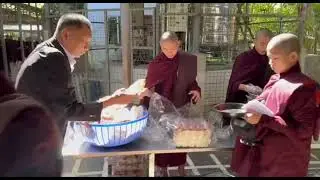 Mahavihara monastery 1300 monks in Myanmar 