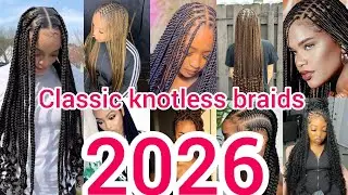 Classic knotless box braids hairstyles for black women | box braids styles | braids hairstyles