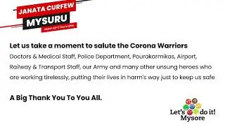 Janatha Curfew Thanks Giving Music Video