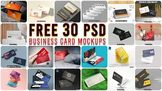 Super 30 Free Business Card Mockups in PSD Download