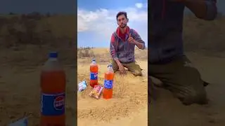 Extracting food 🍱 and drinks 🍺 in desert 🏜 #survival #bushcraft #outdoors #camping #desert