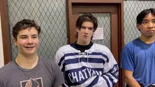 Chatham ice hockey players Matt Nacinovich, Conor Gilleese, Michael Park and Danny Koehler