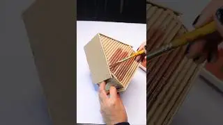 Christmas House making with cardboard | Cardboard house| Christmas Crafts #merrychristmas