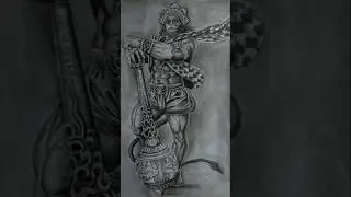 Hanuman jee  drawing #bajrangdal #trending #art  #viral #jai shree ram#shorts#dare to creat