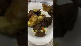 Mengolah daging qurban. Kambing goreng