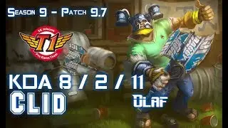 SKT T1 Clid OLAF vs REK'SAI Jungle - Patch 9.7 KR Ranked