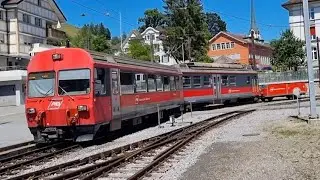 AB BDeh 4/4 pendel einfahrt in Gais