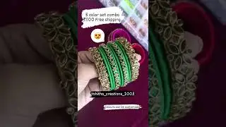 #trending #wholesalebanglesbangles #ytshorts #combo offer anycolour custom ready #silkthreadbangles