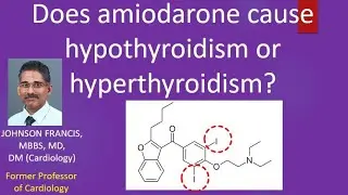 Does amiodarone cause hypothyroidism or hyperthyroidism?