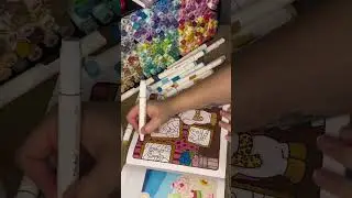 Coloring a Cute Gallery Scene with Ohuhu Markers